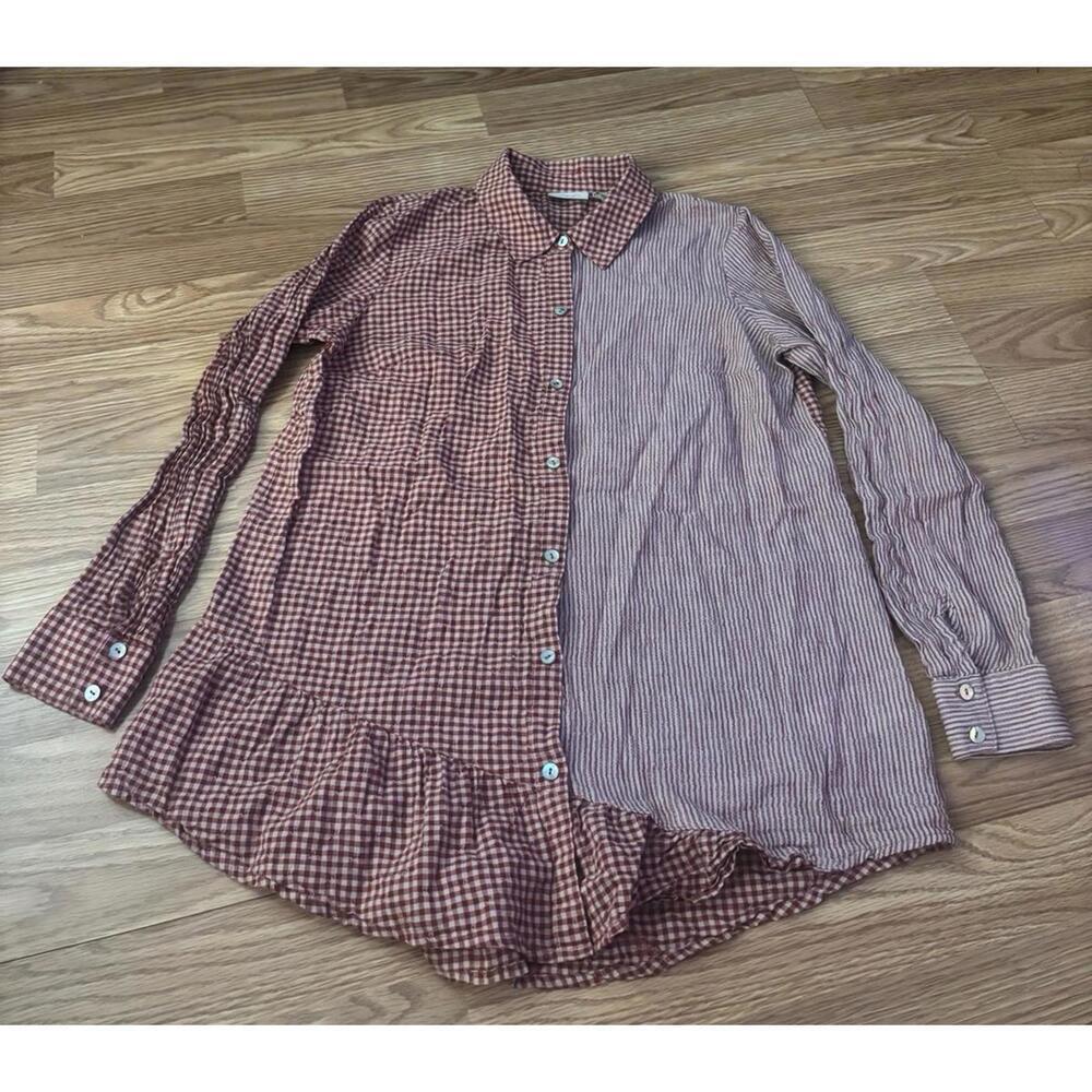 LOGO By Lori Goldstein Checkered Button Shirt Size XS - Picture 5 of 9